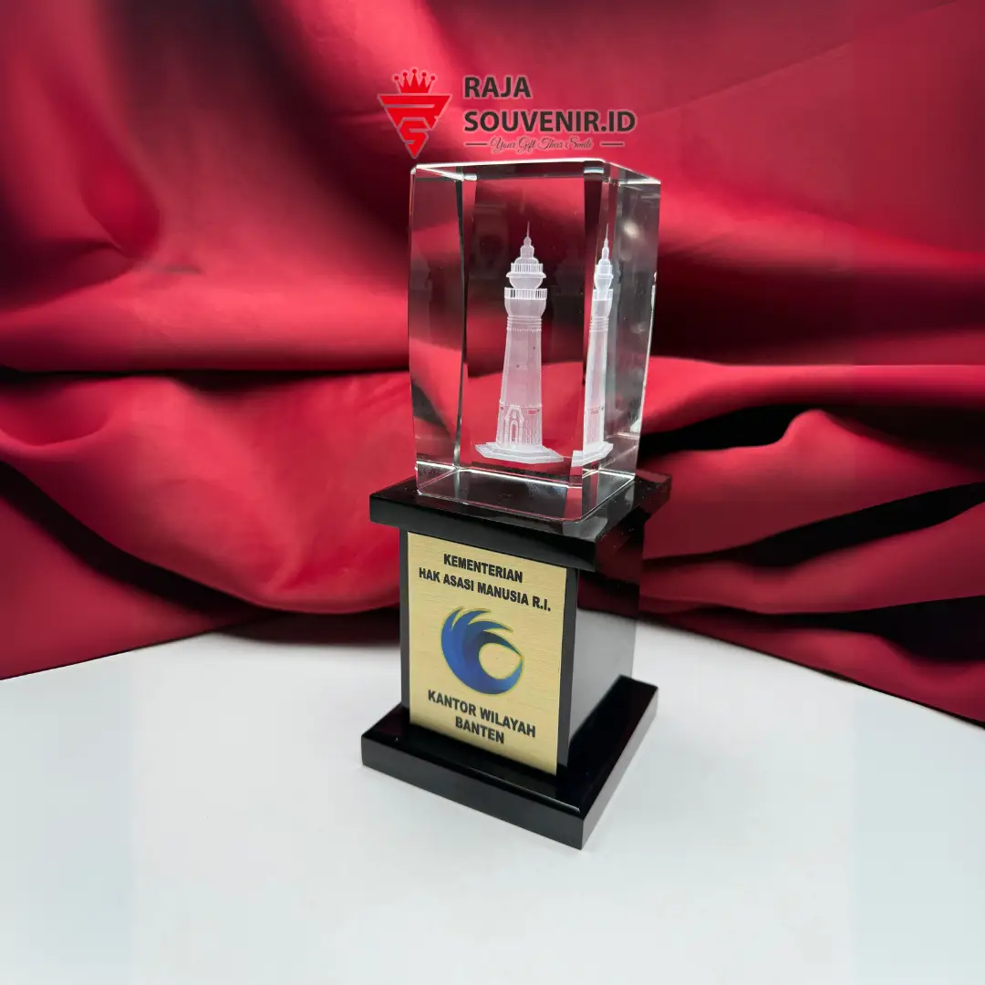 Plakat Kristal Custom 3D Menara