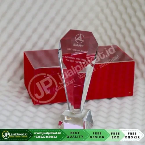 Plakat Kristal Custom Penghargaan Perusahaan SANY Group