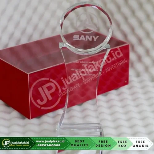 Plakat Kristal Custom Penghargaan Perusahaan SANY Group II