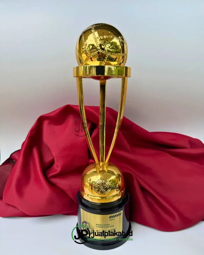 Trophy Timah Kejuaraan Volley Mining Sport Competition