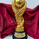 Piala Bergilir Basket Premium – Timah Sepuh Emas Custom
