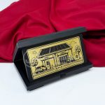 Plakat Kayu Premium Model Box Fold / Flip Up Kombinasi Plat Kuningan Hairline Custom – Theme PLN