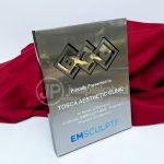Plakat Kuningan Sepuh Emas Premium 3D Custom Logo “BTL”