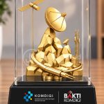 Plakat Miniatur Timah Sepuh Emas Eksklusif – Cenderamata Komdigi / BAKTI KOMDIGI